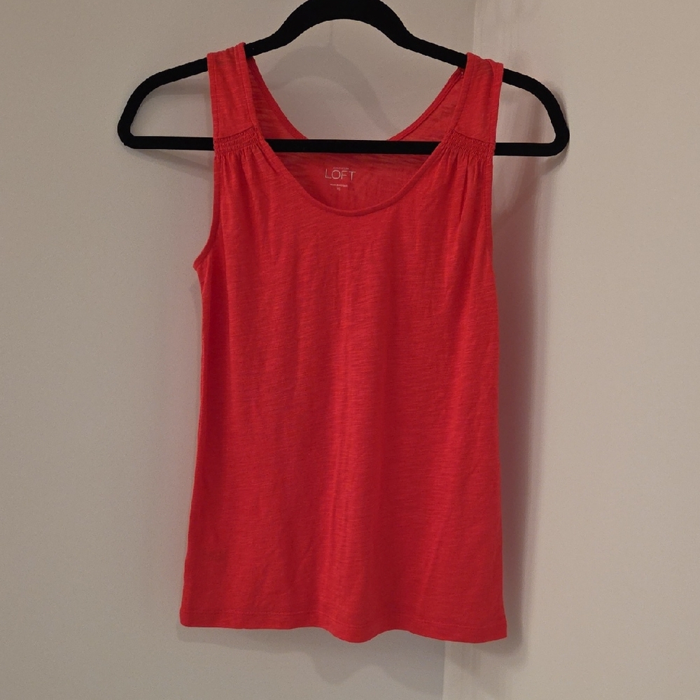 LOFT Bright Coral Tank Top